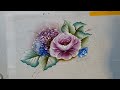 #dicarapidasemana - Vamos Aprender a Pintar em Tecido Hortênsias Rosa e Folhas