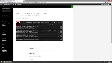 Royal Audio Player Wordpress Plugin video tutorial
