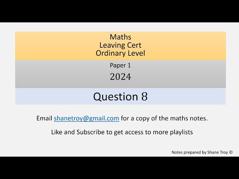 2024 Paper 1 LC OL Question 8