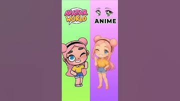 Avatar World VS Anime 💖 #avatarworld #tocaboca #pazu