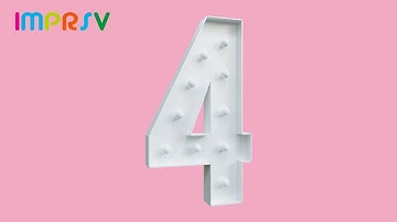 4FT Light Up Number 4 User Guide (Round Font)