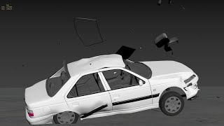 Car Crash , used 3ds max, MadCar, TyFlow screenshot 2