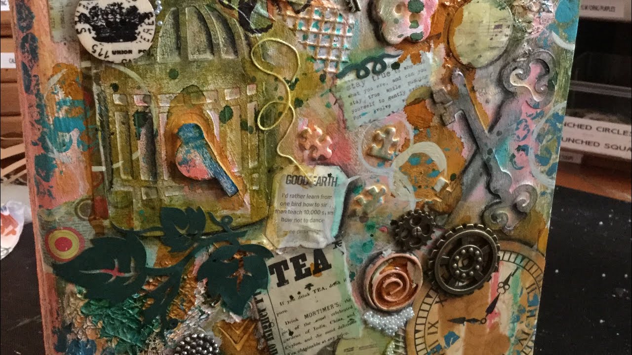 Mixed Media Textured Dimensional Journal Altered Book Cover * {My ...