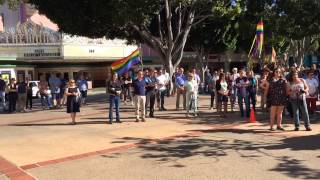 Same-sex marriage supporters rally at San Luis Obispo courthouse