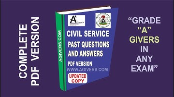 Federal Civil Service - FCSC Recruitment Exam Past Questions and Answers PDF