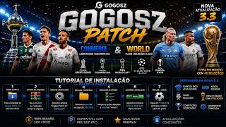 TUTORIAL DE COMO INSTALAR A NOVA ATUALIZAÇÃO DO GOGOSZ PATCH CONMEBOL E WORLD PASSO - PASSO