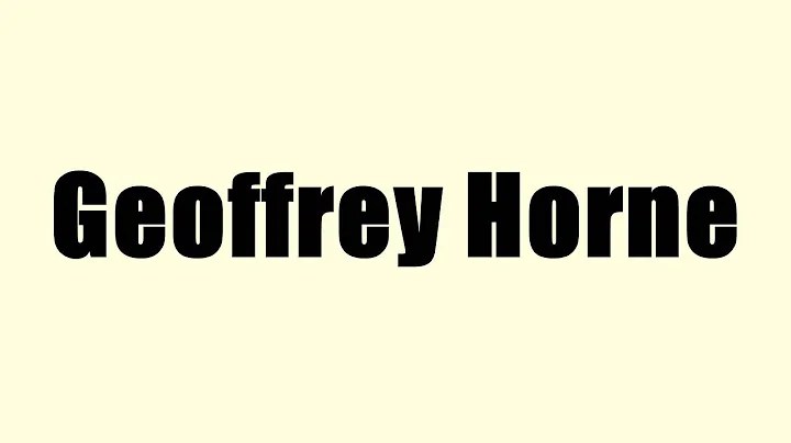 Geoffrey Horne