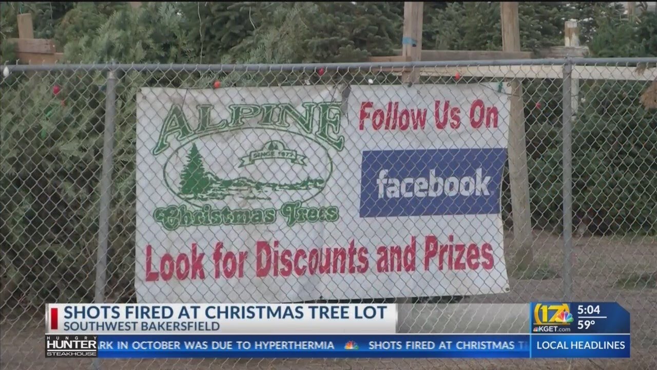 Shots fired at Christmas tree lot in SW Bakersfield, police cruiser