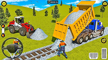Train Track Builder Simulator - City Construction JCB Game 3D - Android Gameplay