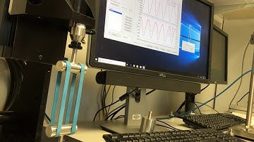 Tensile testing of elastic bands (in duplicate) using the Mach-1 mechanical tester