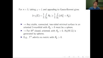 Daniel Stern - Level set methods for scalar curvature on three-manifolds
