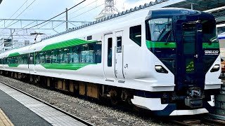「E257系5000番台」あずさ82号新宿行きミュージックホーンを鳴らして発車！