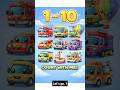 Count 1–10 with Cute Vehicles 🚗🚌 | Fun & Easy Kids Learning #shorts #learnnumbers1to10#learnnumbers