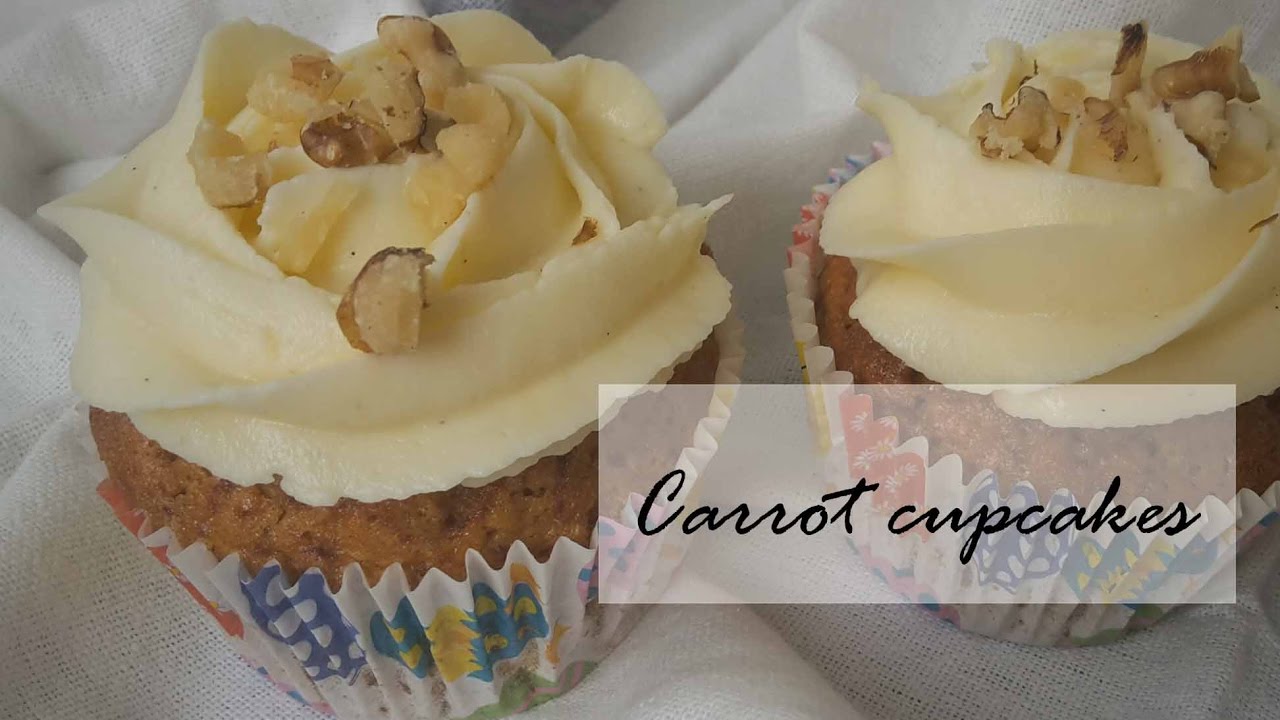 Carrot cupcakes super esponjosos con Frosting de Queso Crema sin