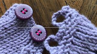 Working button loops in a bind off