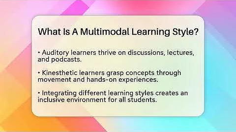 What Is A Multimodal Learning Style? - The Personal Growth Path