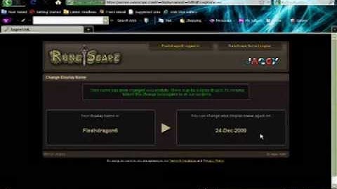 Runescape Username Change!