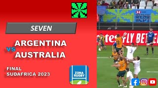 ARGENTINA - AUSTRALIA 10-12-2023 SEVEN SUDAFRICA 2023 FINAL