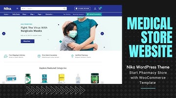 Website voor medische winkels | Apotheekwinkel Elementor WooCommerce-thema | Nika WordPress-thema