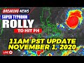 SUPER TYPHOON RollyPh Weather Update 11:00 AM Today LIVE NOW NOVEMBER 1, 2020