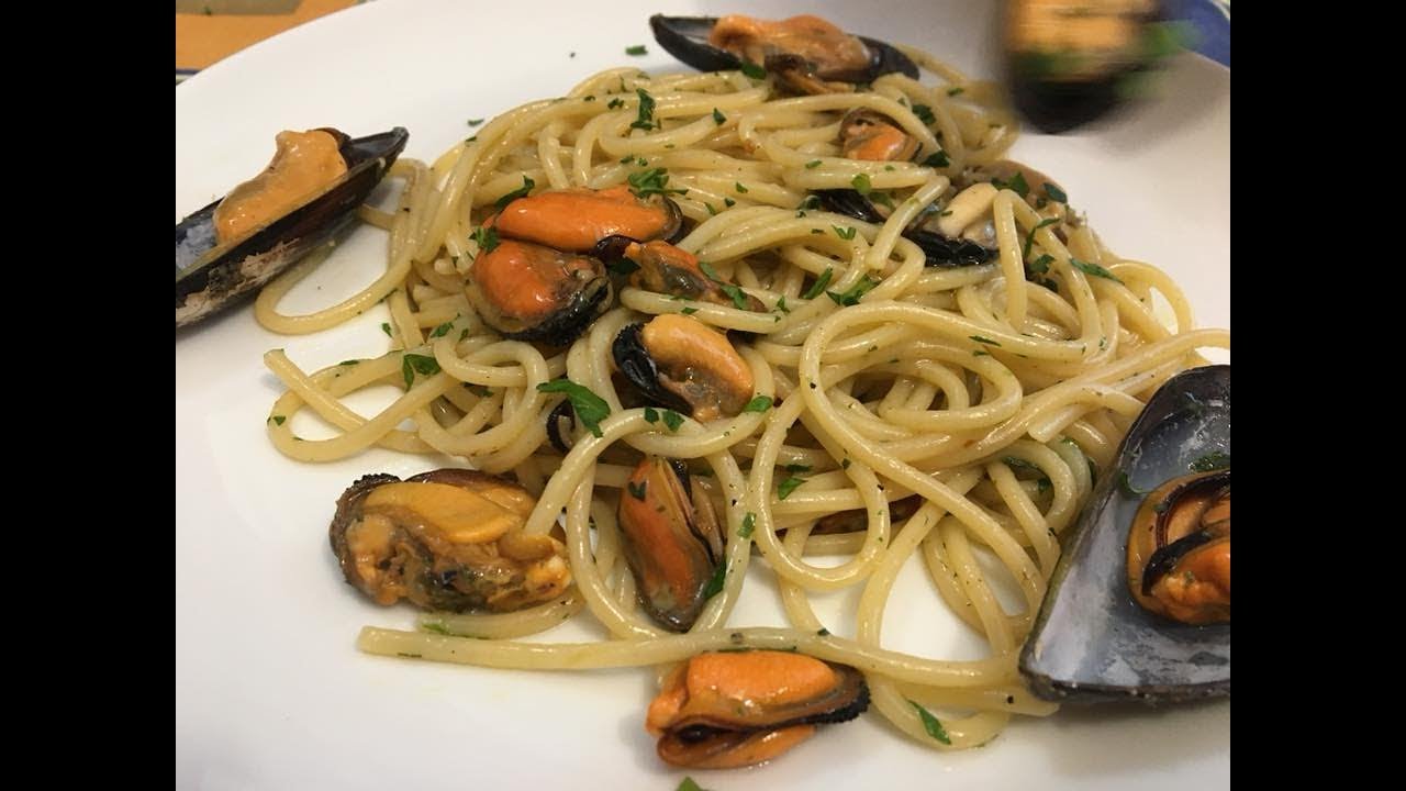Espaguetis con Mejillones sin Tomate