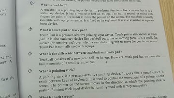 What is the difference between trackball and track pad Chapter 1 Basics Of Information Technology