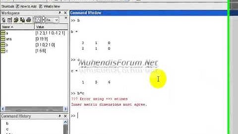 Matlab Görsel Eğitim Seti 07-Matris Carpma