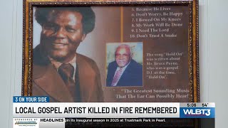 Local gospel artist killed in house fire remembered
