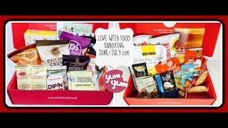 LOVE WITH FOOD JUNE & JULY 2015 UNBOXING, REVIEW & TRY