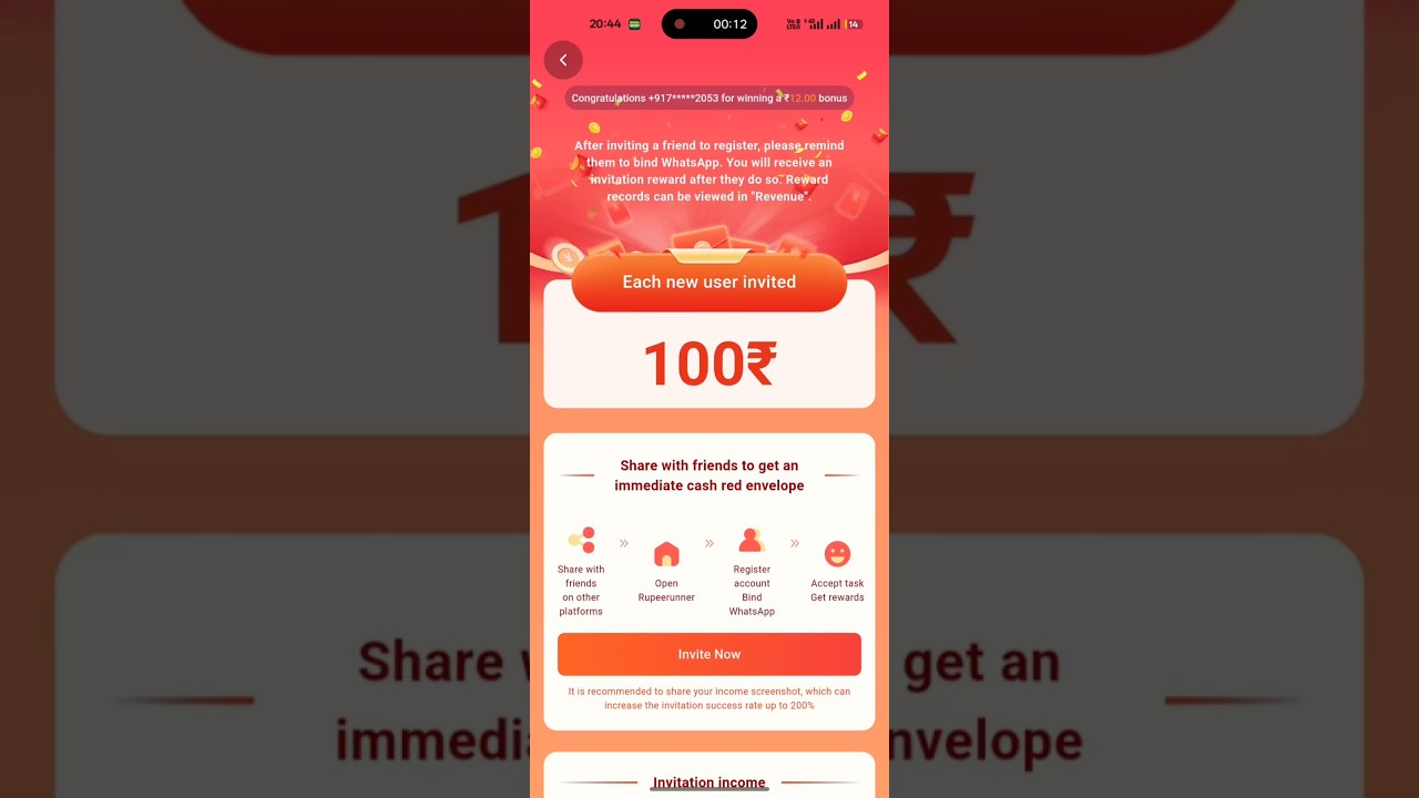 New WhatsApp Earning App Name Rupee Runner best app for Earning