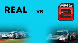 Porsche 963 LMDh in AMS2 vs Real Life