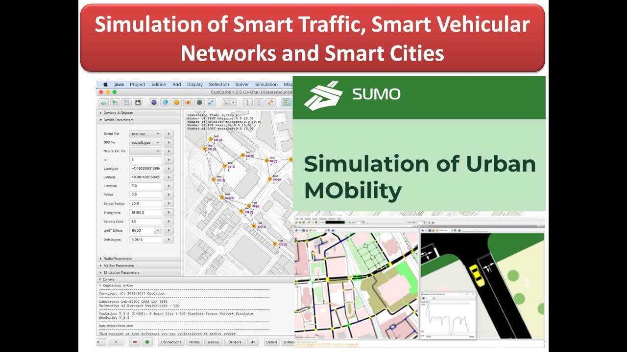 Simulation of Internet of Vehicles (IoV) Wireless Vehicular Networks using CupCarbon & Eclipse SUMO