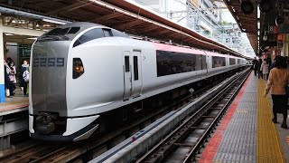 E259系 Ne013編成 特急成田エクスプレス号大船行が横浜駅9番線を発車するシーン