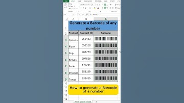 How to Generate a Barcode in Excel || Tips and Tricks in Excel ||@MiniEinstein123