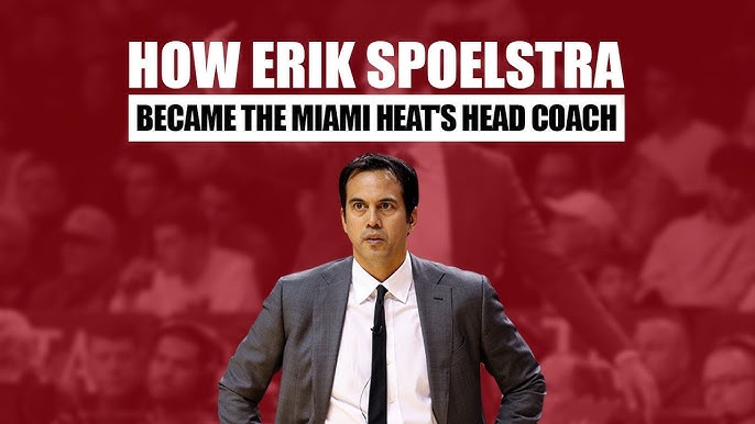 Miami Heat head coach Erik Spoelstra, right, presents a 2011-12