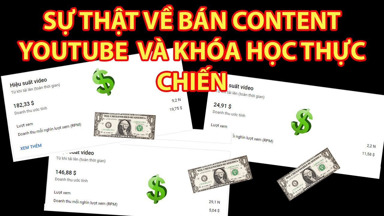 Outline Video Tất Tần Tật về Cách làm Bán content Youtube view Ngoại và Khóa học Thực Chiến 1 - 1