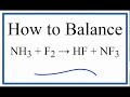 Balancing Chemical Equations
