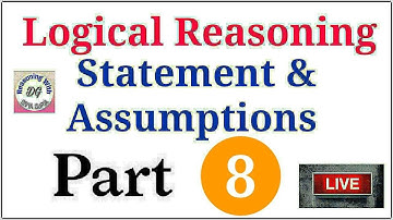 All Bank Exams - Logical Reasoning l Statement & Assumption I Part - 8 l Divya Gupta