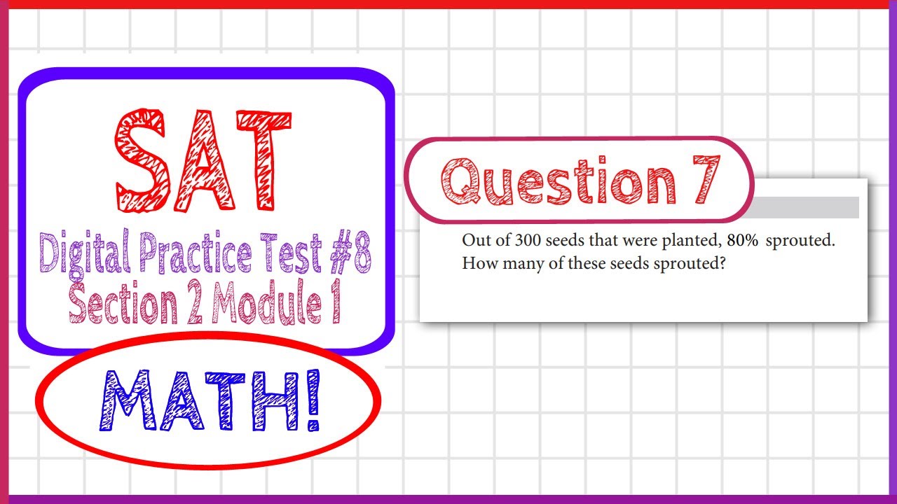 Question 7 in SAT Digital Practice Test #8, MATH Section 2 Module 1