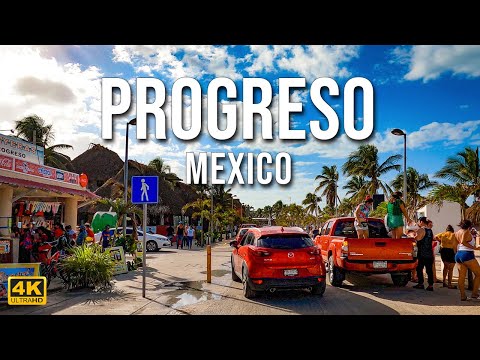 Progreso Malecon Drive [4K] | Progreso Yucatan, Mexico
