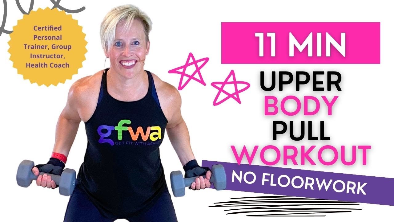 10 minute (+1 min warmup) Upper Body Shoulders, Back, Bicep at Home Workout. NO REPEATS