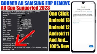 Samsung Mobiles FRP Unlock(*0* Not Work) New Tool 2023/frp remove one click/gsm devil/M33 5g frp