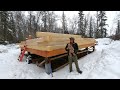 Stacking logs  finishing the floor for the offgrid cabin