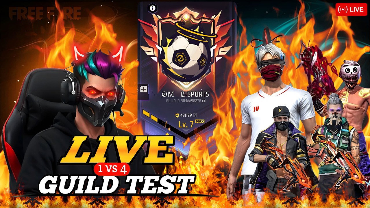 HORI OM IS LIVE🔴1 vs 4 🔴 GUILD TEST WITH SUBSCRIBER🔴 💀Free Fire Live #shortsfeed #shortslive