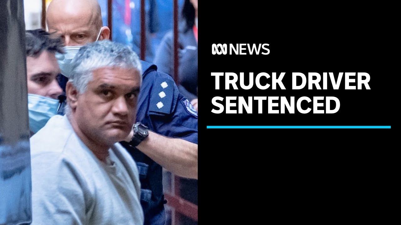 Truck driver who killed four police officers in Eastern Freeway crash jailed for 22 years | ABC News