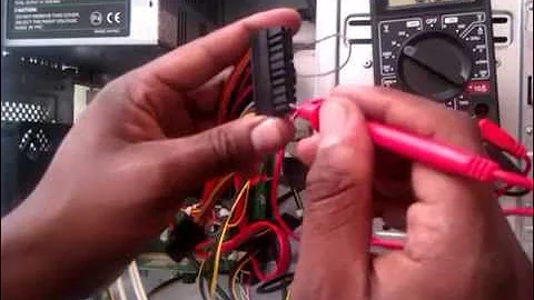 how to test a PSU power supply unit voltage using multimeter