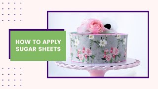 How To Apply A Sugar Sheet To A Cake - Youtube