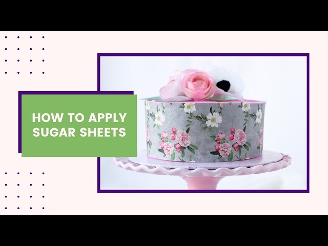 How To Apply A Sugar Sheet To A Cake - Youtube