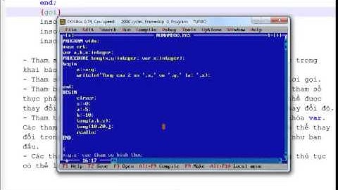 Lập trình Pascal  Bài 7 Chương trình con P2   Vietsource net