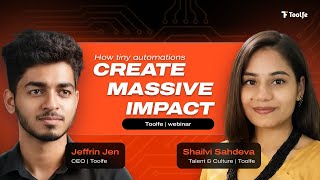 Save 10+ Hours Every Week: How Tiny Automations Create Huge Impact | Toolfe Workflow Workshop